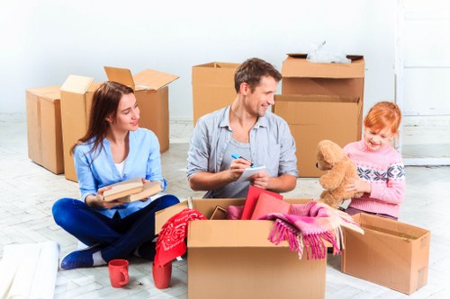 Moving van and protective packing equipment for a Shooters Hill removal service