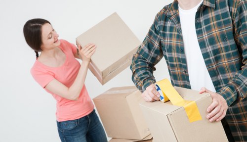 Local packing service preparing fragile household items in Shooters Hill