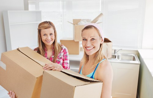 Boxes and furniture being loaded for a Shooters Hill move